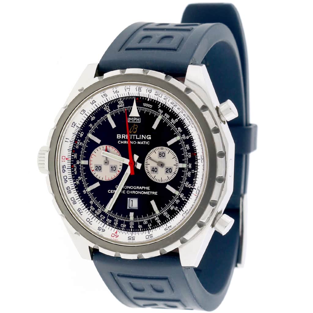 Breitling Chono-Matic 44MM Chronograph Automatic Stainless Steel Mens Watch A41360
