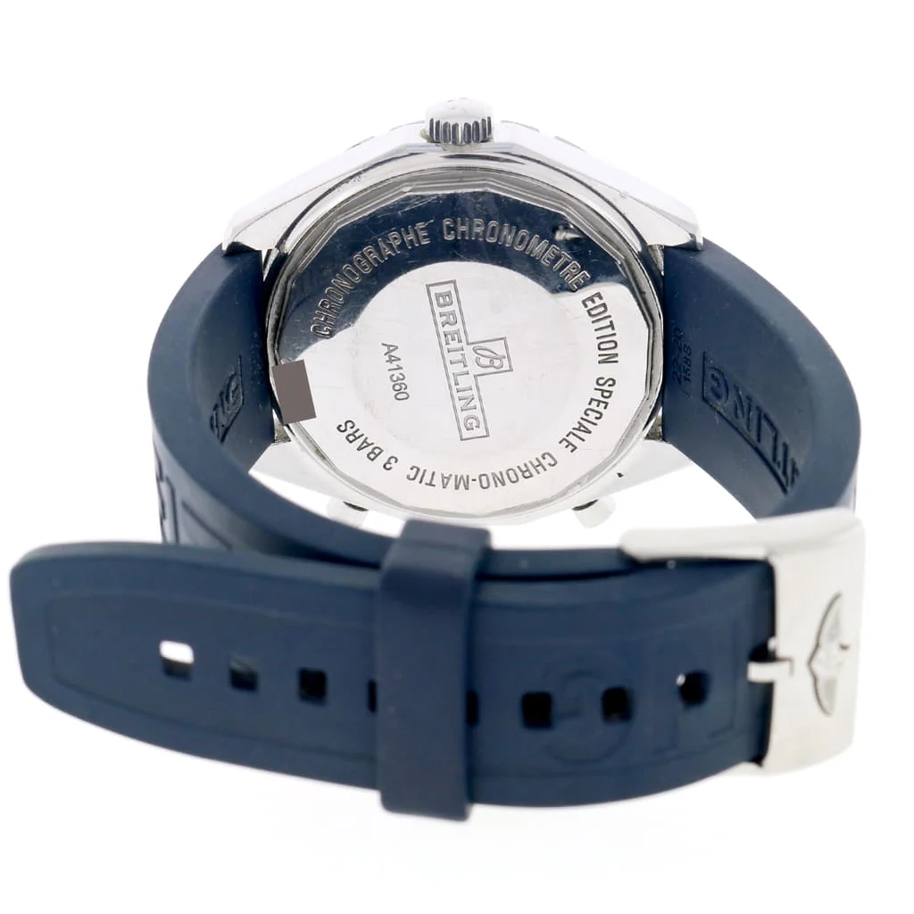 Breitling Chono-Matic 44MM Chronograph Automatic Stainless Steel Mens Watch A41360 - Image 5