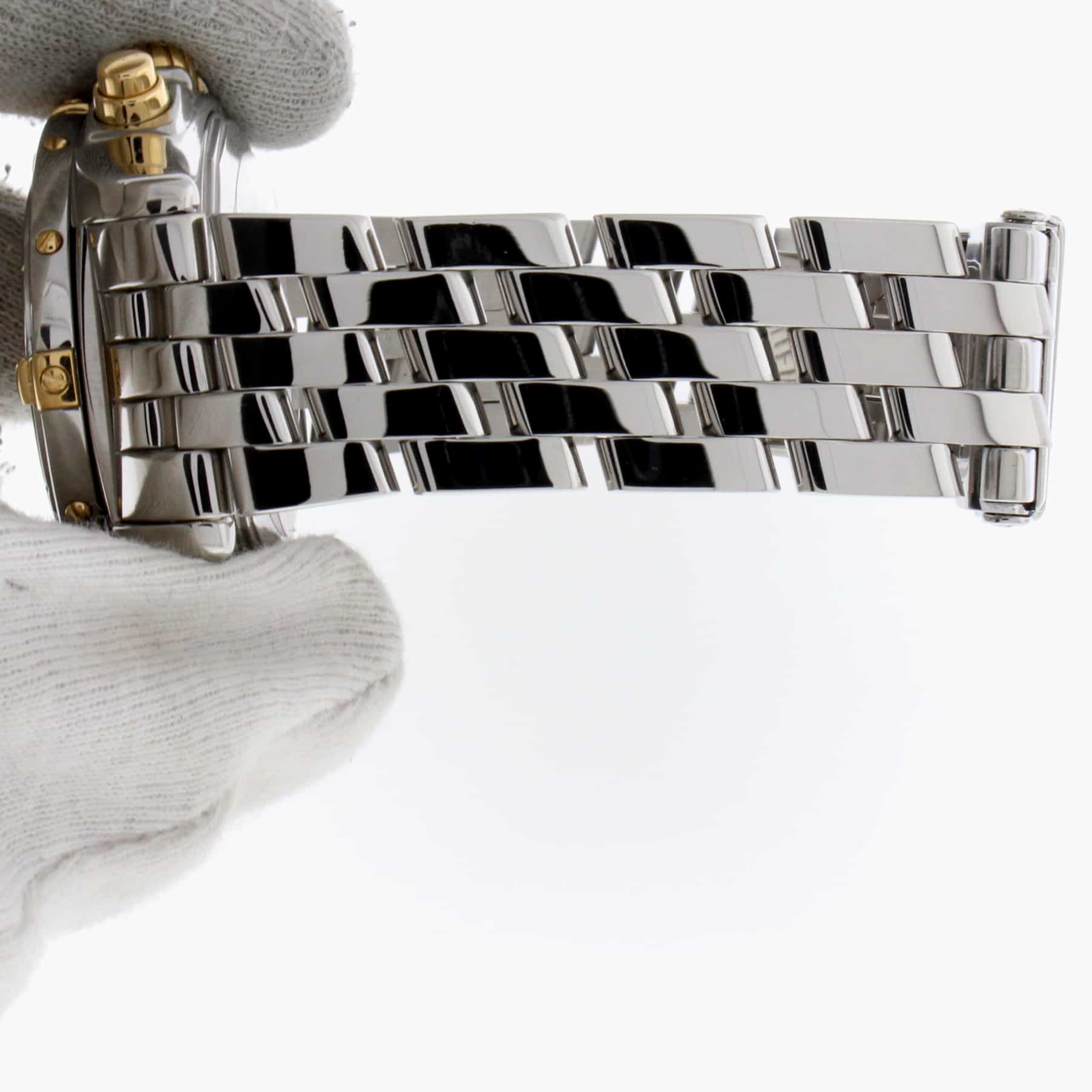 Breitling Chrono Cockpit 2-Tone 18K Yellow Gold & Stainless Steel Mother of Pearl Diamond Dial Automatic Mens Watch B13357 - Image 7