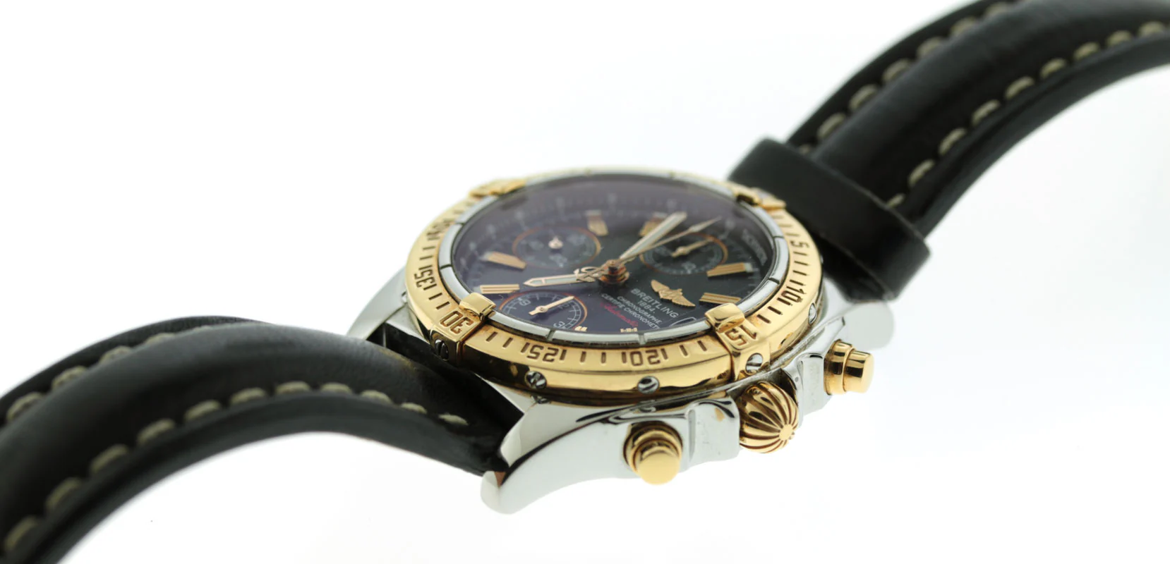 Breitling Chrono Cockpit 39MM Black Dial Rose Gold/Steel Watch C13358 - Image 10