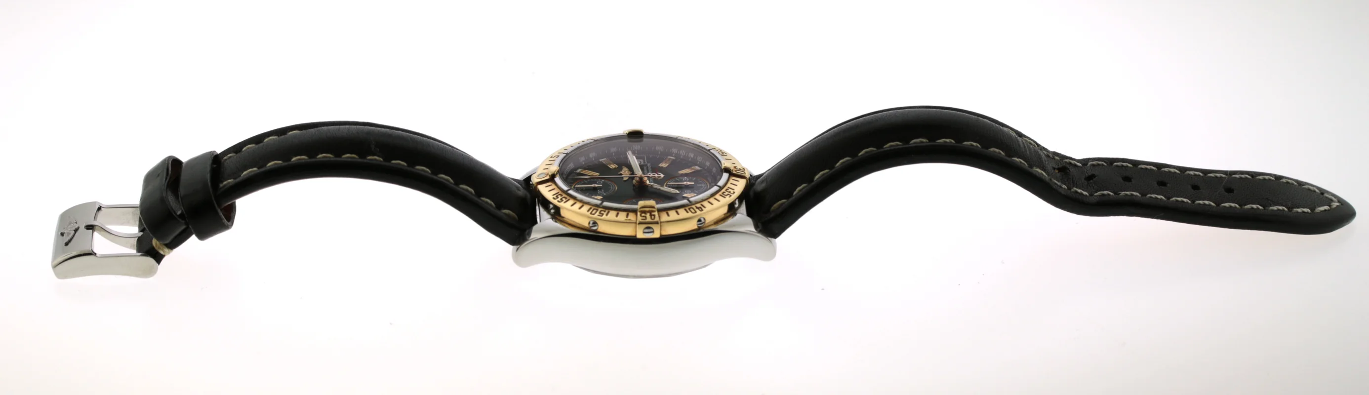 Breitling Chrono Cockpit 39MM Black Dial Rose Gold/Steel Watch C13358 - Image 3