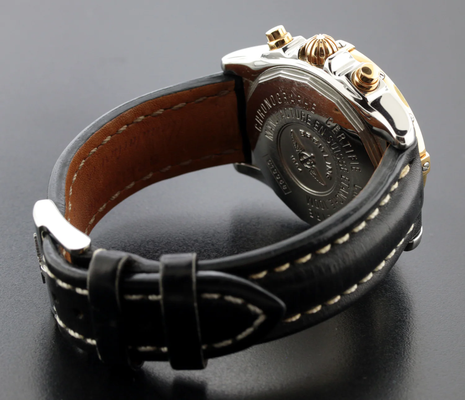 Breitling Chrono Cockpit 39MM Black Dial Rose Gold/Steel Watch C13358 - Image 5