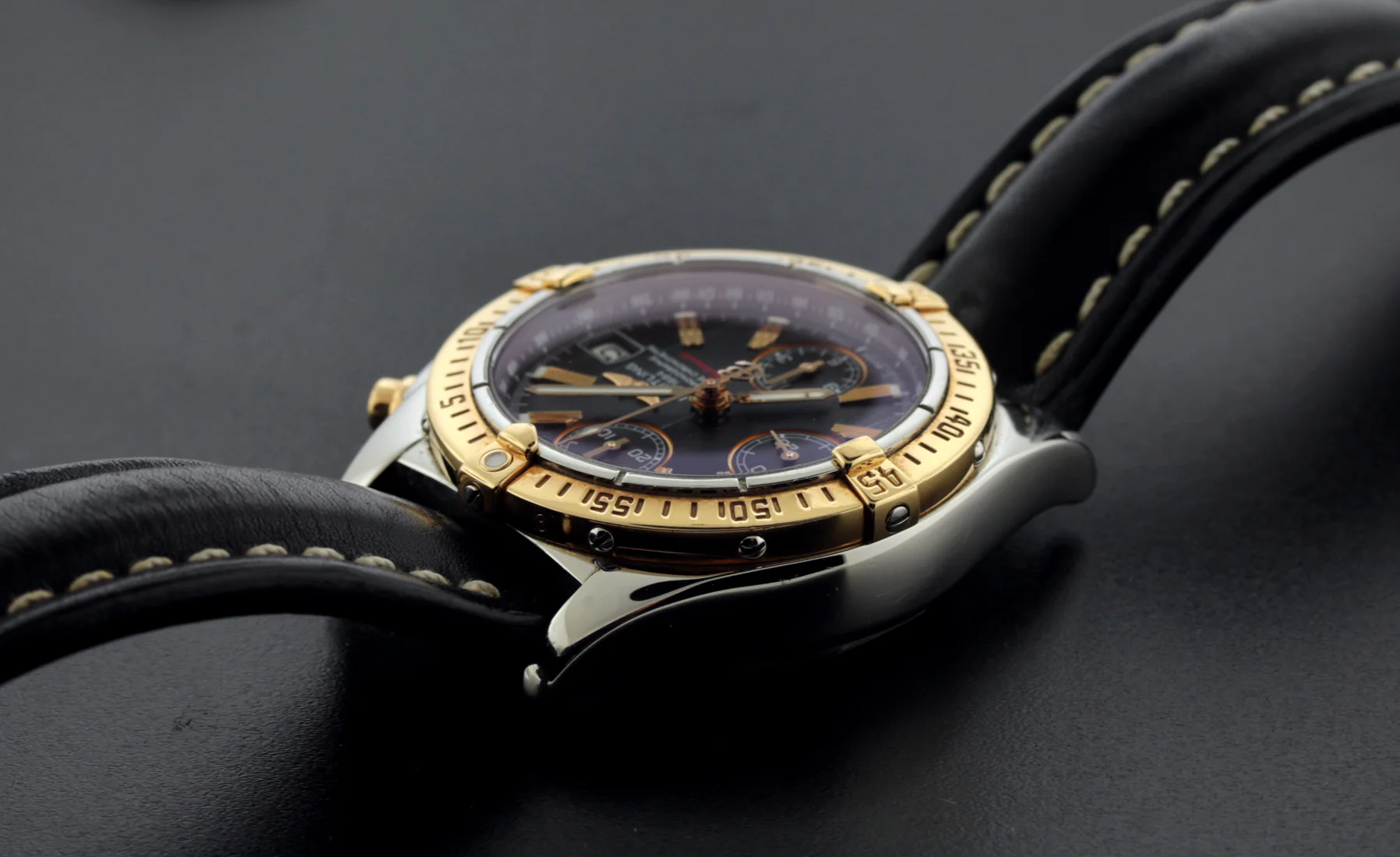 Breitling Chrono Cockpit 39MM Black Dial Rose Gold/Steel Watch C13358 - Image 7