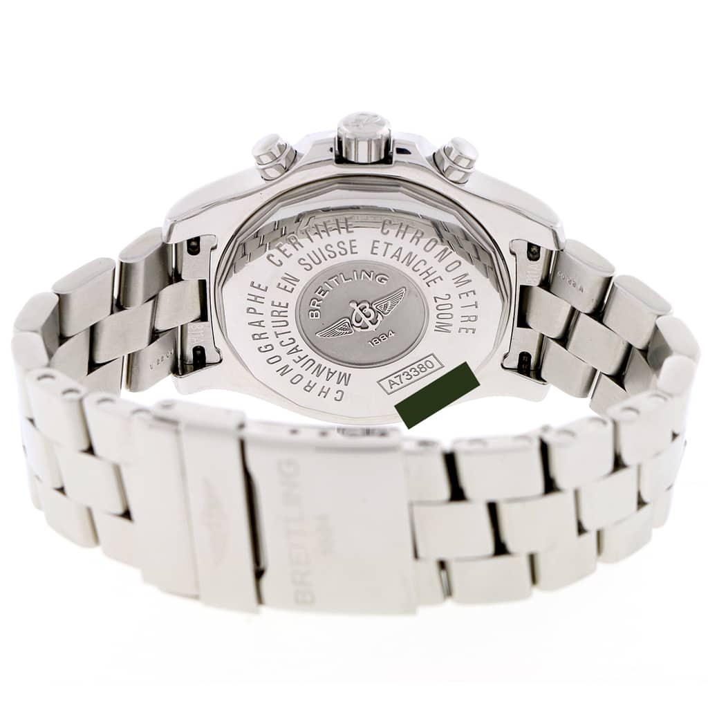 Breitling Chrono Colt 41MM Black Dial Chronograph Stainless Steel Mens Watch A73380 - Image 8