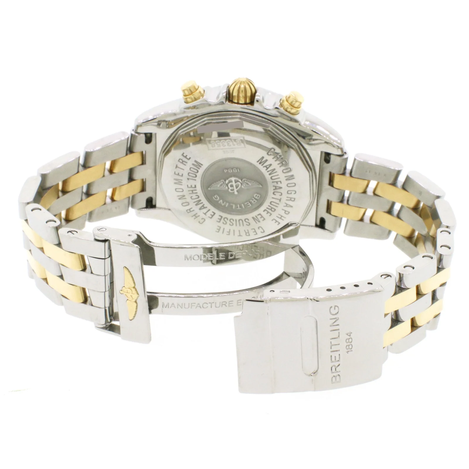 Breitling Chrono Galactic 39mm Yellow Gold/Steel Watch B13358 - Image 5