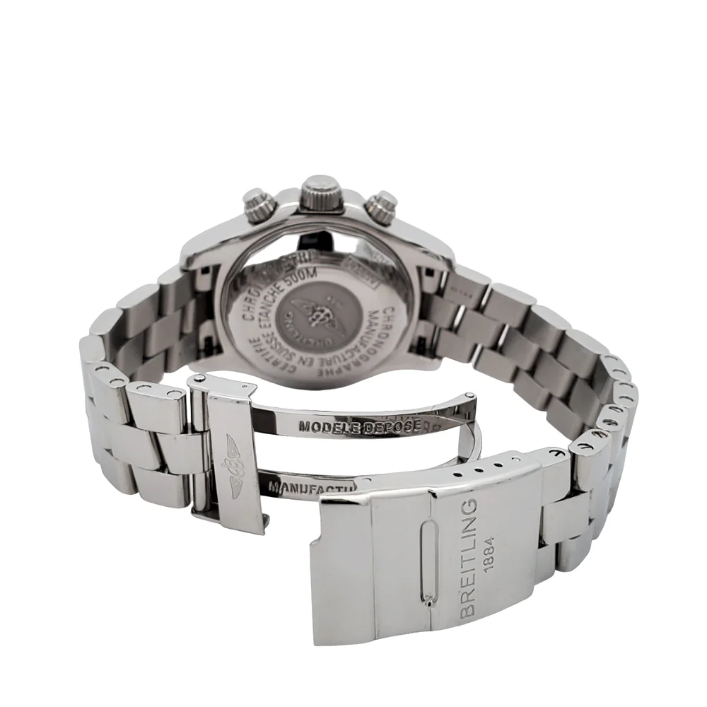 Breitling Chrono SuperOcean Day-Date 42mm Black Concentric Dial Steel Watch A13340 - Image 6