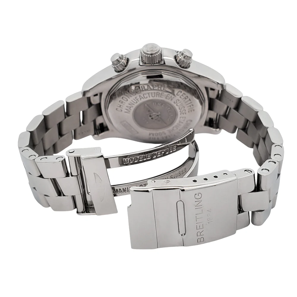 Breitling Chrono SuperOcean Day-Date 42mm Blue Concentric Dial Steel Watch A13340 - Image 6