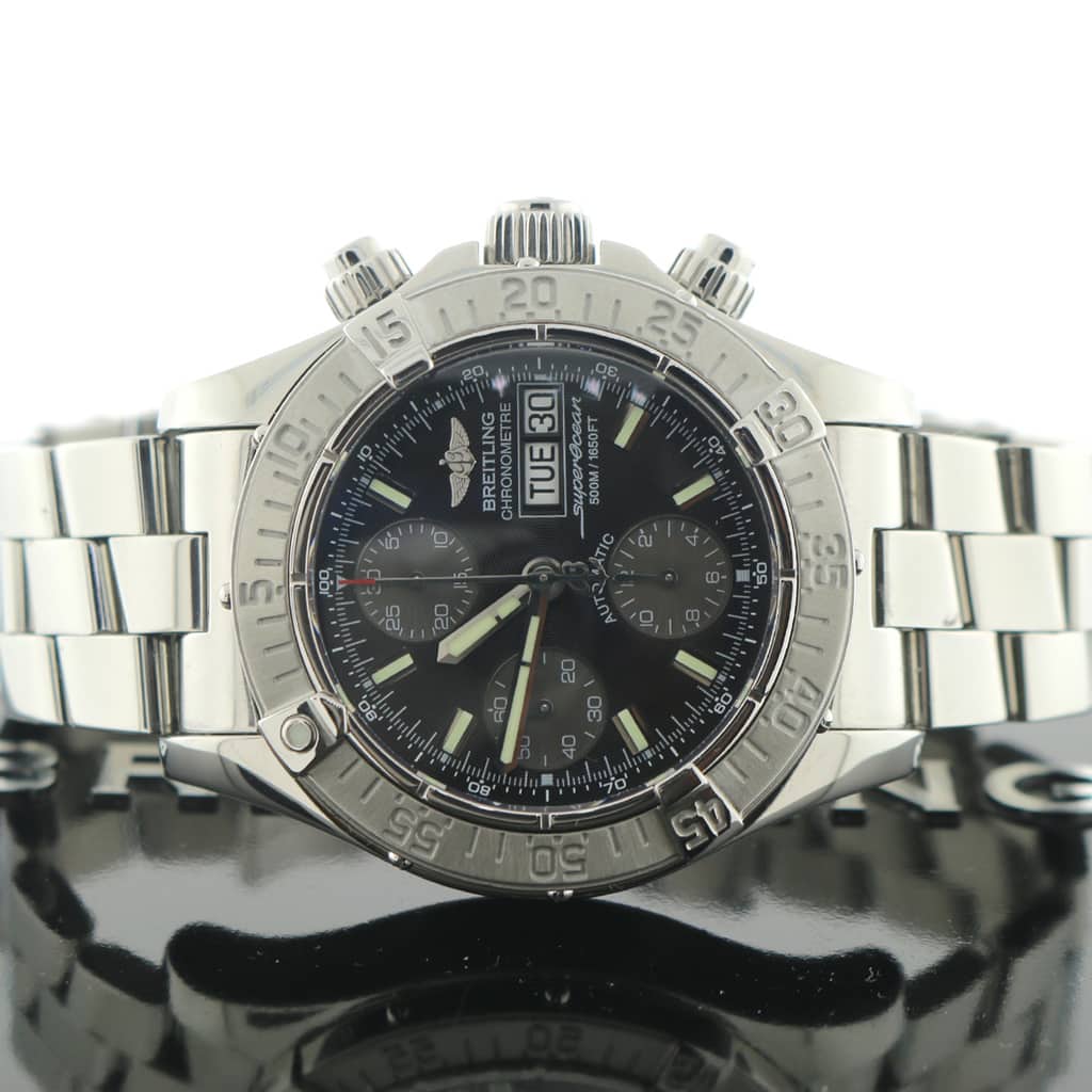 Breitling Chrono SuperOcean Day Date Black Concentric Dial 42MM Automatic Stainless Steel Watch A13340 - Image 3
