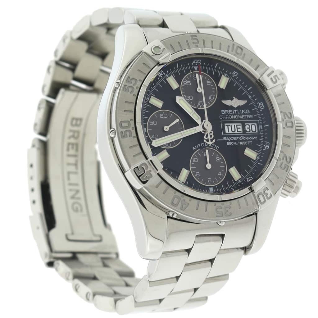 Breitling Chrono SuperOcean Day Date Black Concentric Dial 42MM Automatic Stainless Steel Watch A13340 - Image 4