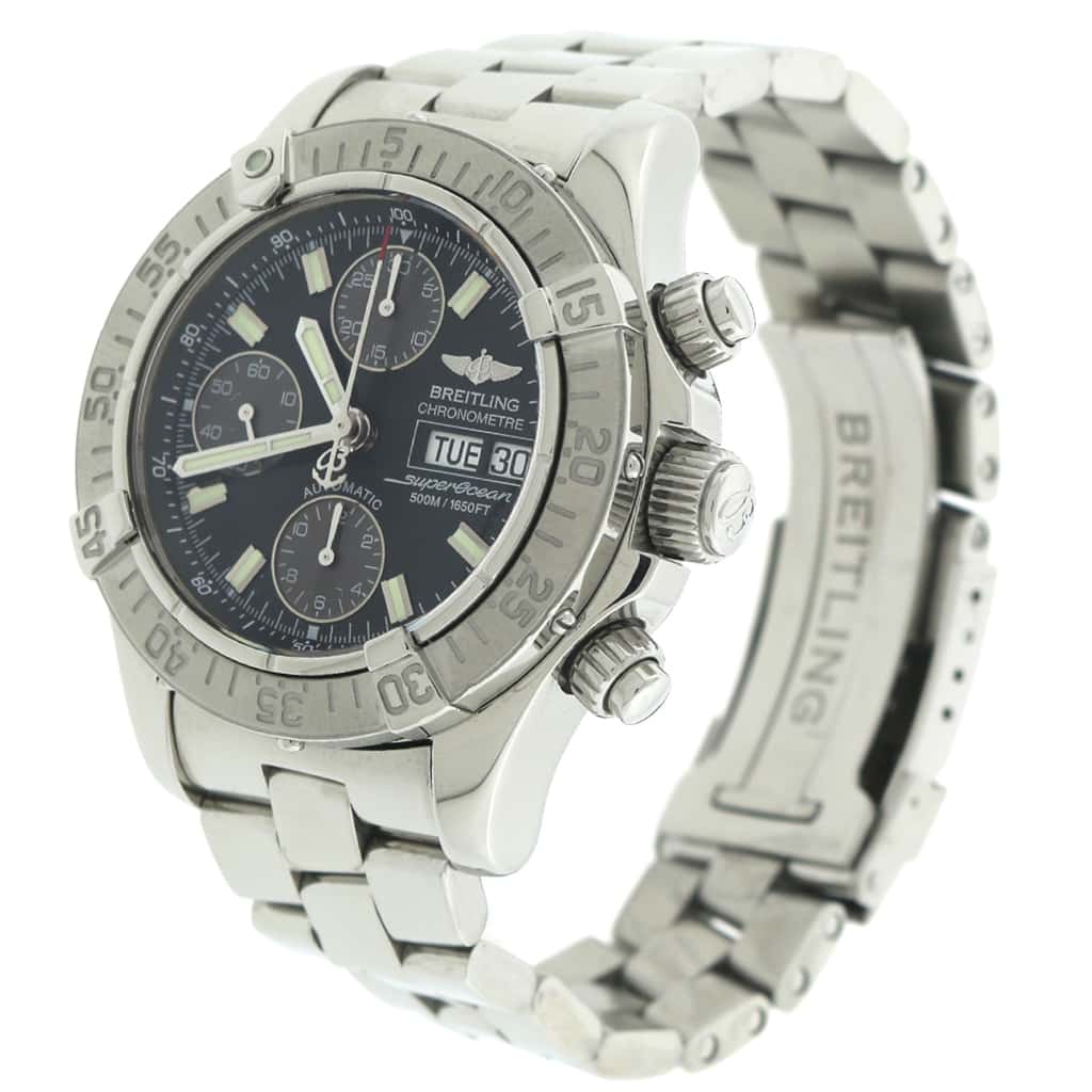 Breitling Chrono SuperOcean Day Date Black Concentric Dial 42MM Automatic Stainless Steel Watch A13340 - Image 5