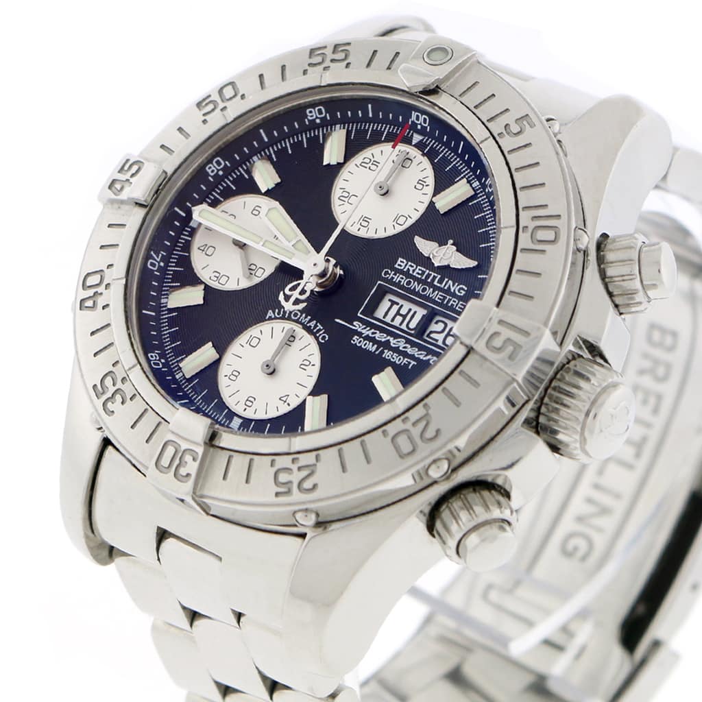 Breitling Chrono SuperOcean Day Date Black Dial 42MM Automatic Stainless Steel Mens Watch A13340 - Image 2