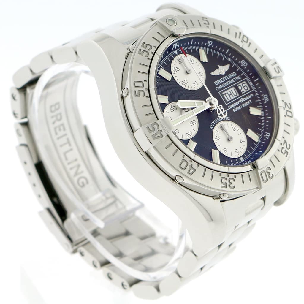 Breitling Chrono SuperOcean Day Date Black Dial 42MM Automatic Stainless Steel Mens Watch A13340 - Image 3