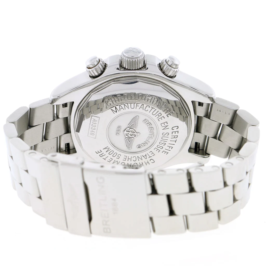 Breitling Chrono SuperOcean Day Date Cream Concentric Dial 42MM Automatic Stainless Steel Mens Watch A13340 w/Diamond Bezel - Image 4