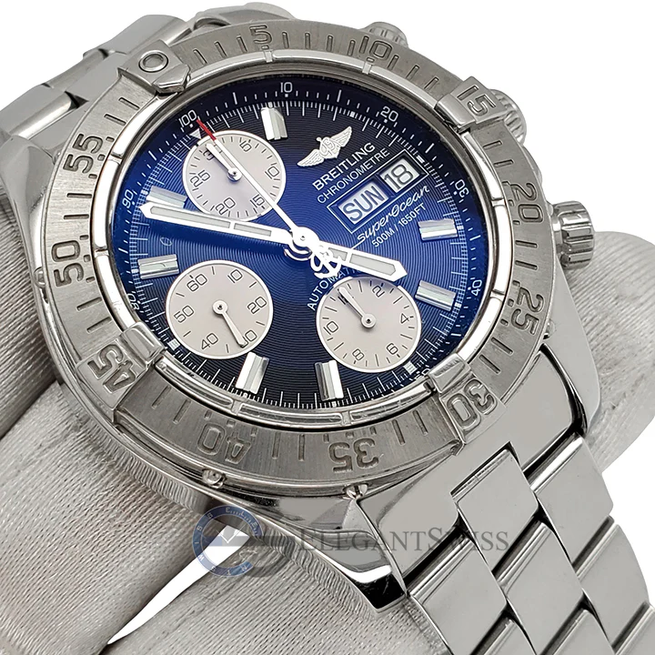 Breitling Chronograph Superocean 42MM Day-Date Black Dial Steel Mens Watch A13340 - Image 2