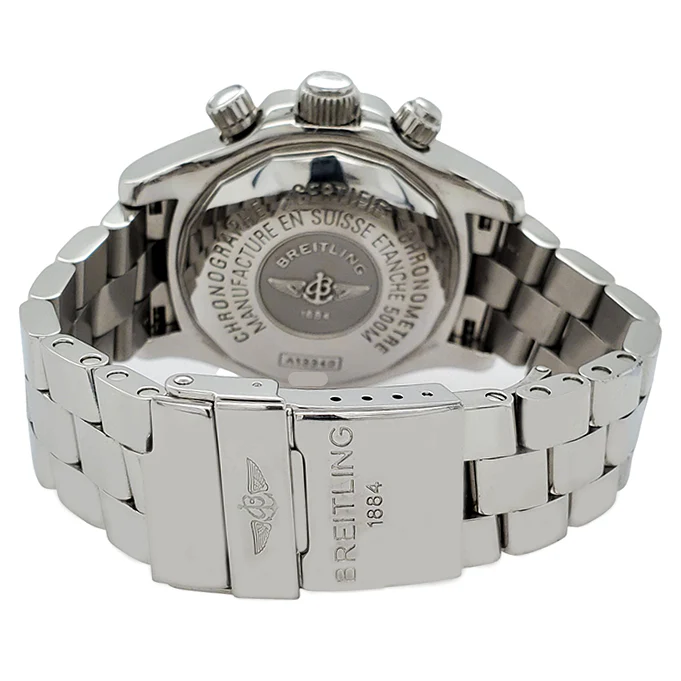 Breitling Chronograph Superocean 42MM Day-Date Black Dial Steel Mens Watch A13340 - Image 4