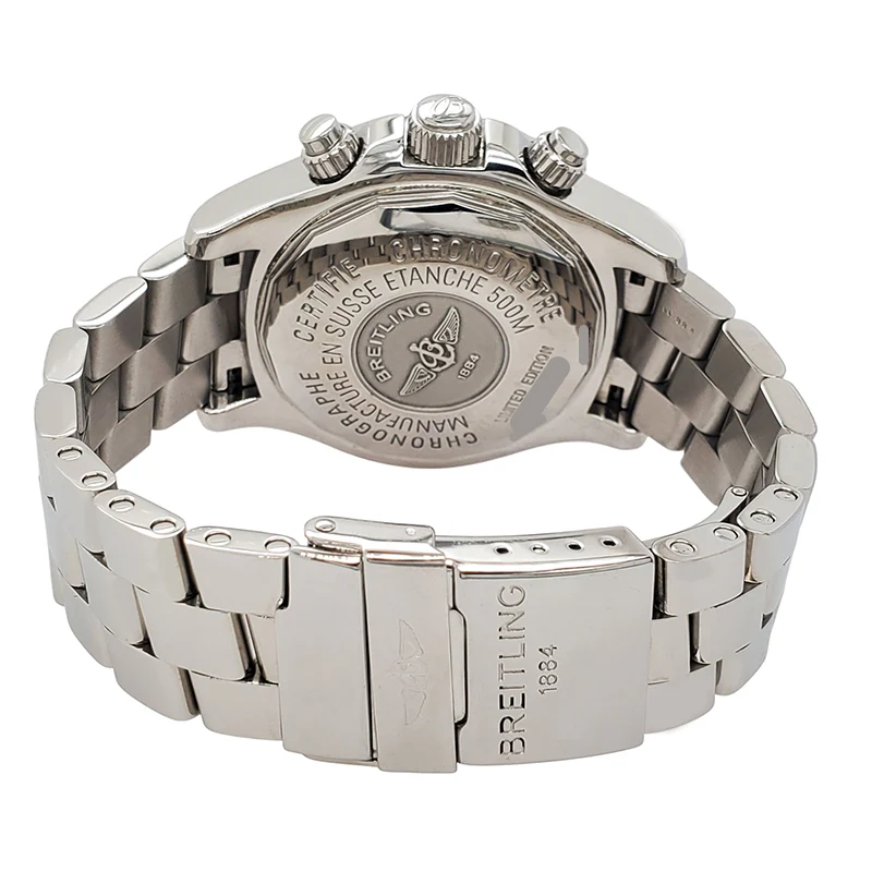 Breitling Chronograph Superocean 42MM Day-Date Black Dial Steel Mens Watch A13340 - Image 3