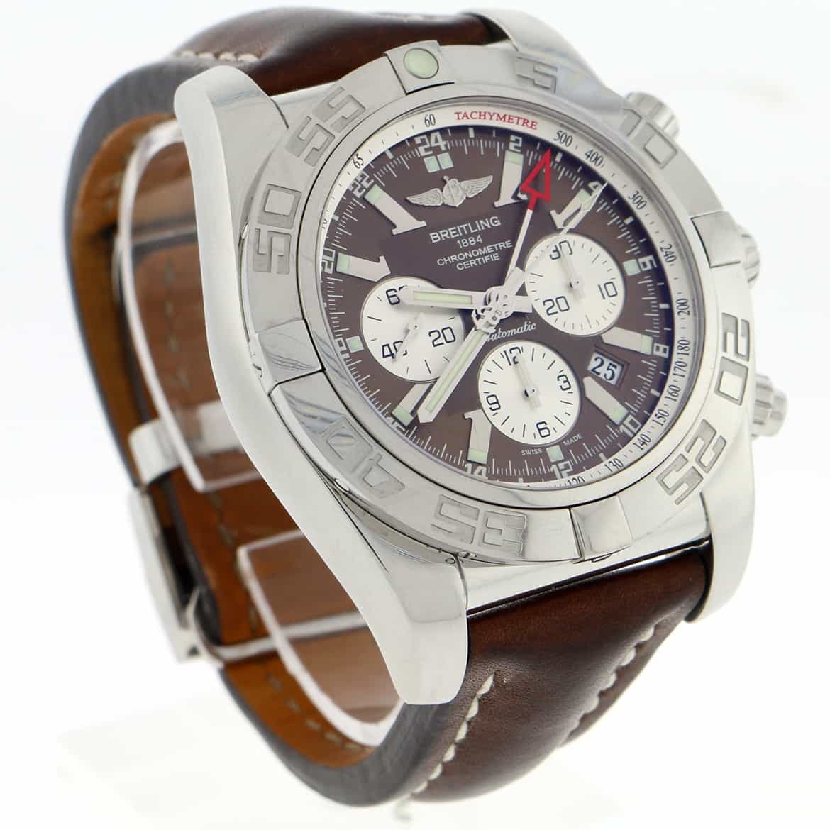 Breitling Chronomat 01 Chronograph 44MM Brown Dial Automatic Stainless Steel Mens Watch AB0410 - Image 4