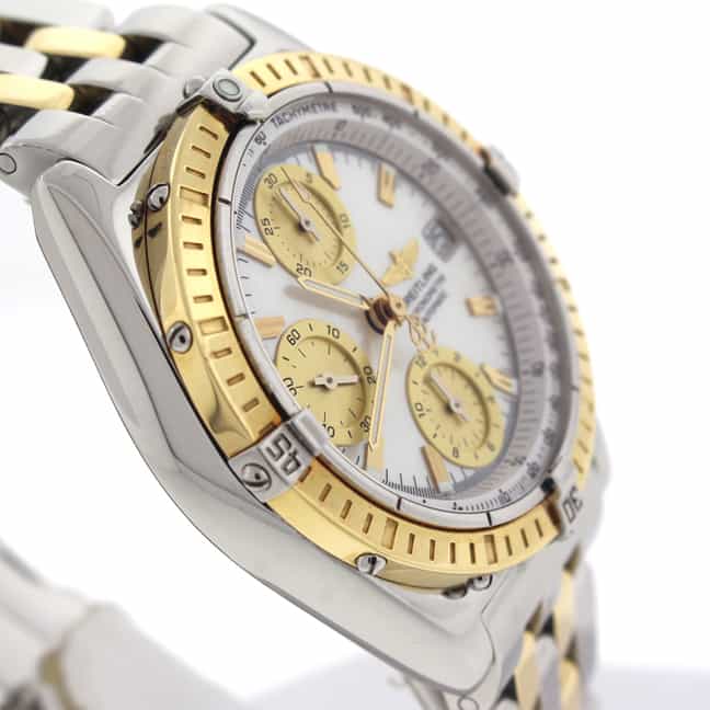 Breitling Chronomat 2-Tone 18K Gold/Steel Original MOP Dial Automatic Mens Watch D13352 - Image 3