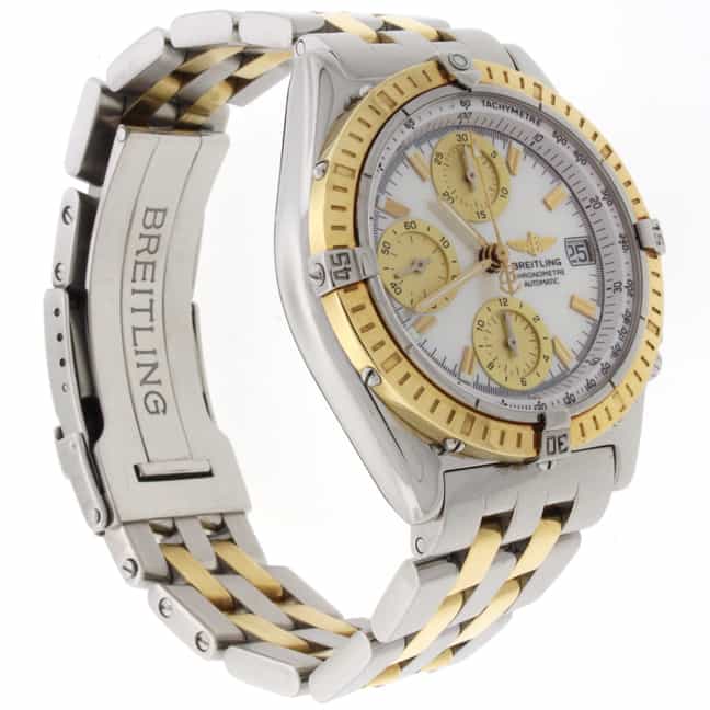 Breitling Chronomat 2-Tone 18K Gold/Steel Original MOP Dial Automatic Mens Watch D13352 - Image 6