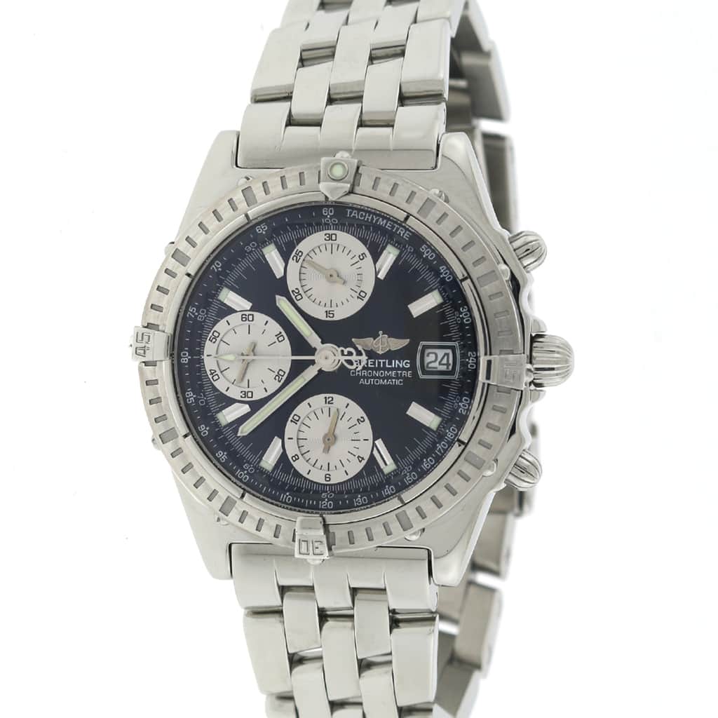 Breitling Chronomat 39M Black/Silver Dial Chronograph Automatic Stainless Steel Mens Watch A13352