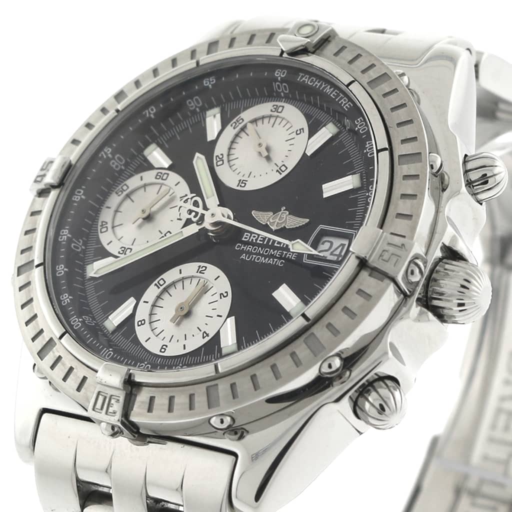 Breitling Chronomat 39M Black/Silver Dial Chronograph Automatic Stainless Steel Mens Watch A13352 - Image 3