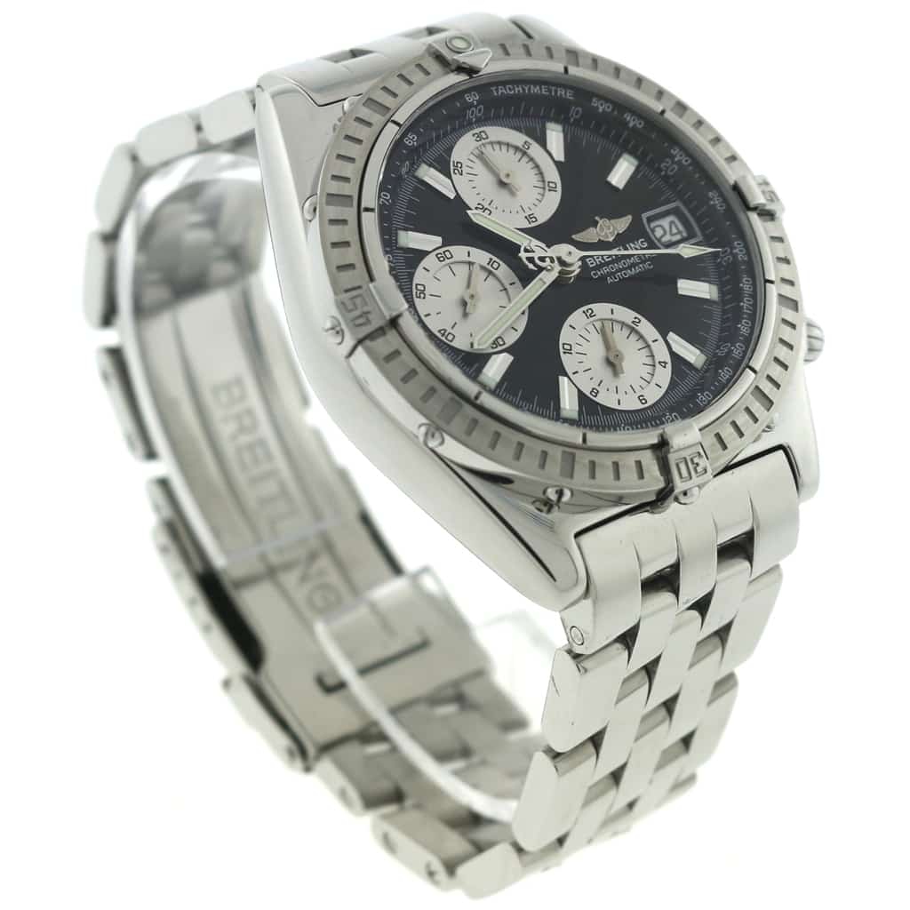 Breitling Chronomat 39M Black/Silver Dial Chronograph Automatic Stainless Steel Mens Watch A13352 - Image 4