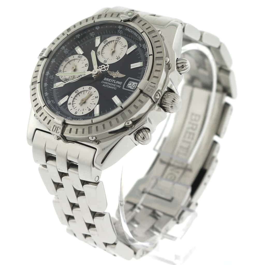 Breitling Chronomat 39M Black/Silver Dial Chronograph Automatic Stainless Steel Mens Watch A13352 - Image 5