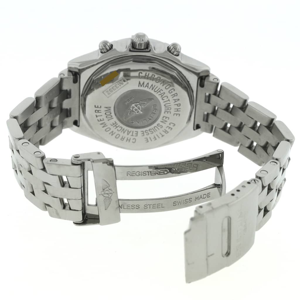 Breitling Chronomat 39M Black/Silver Dial Chronograph Automatic Stainless Steel Mens Watch A13352 - Image 8