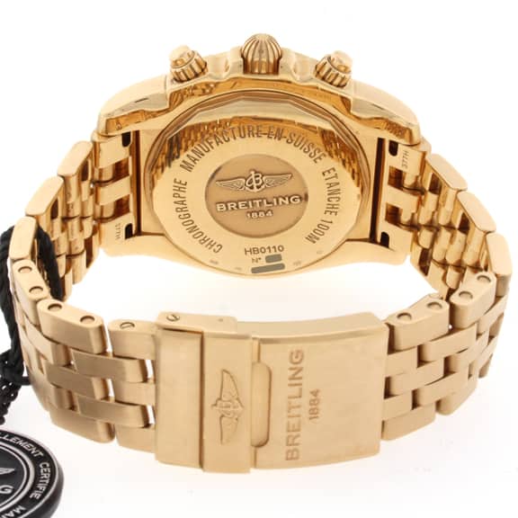Breitling Chronomat 44 18K Rose Gold Special Edition Chronograph Automatic Mens Watch HB0110 - Image 8