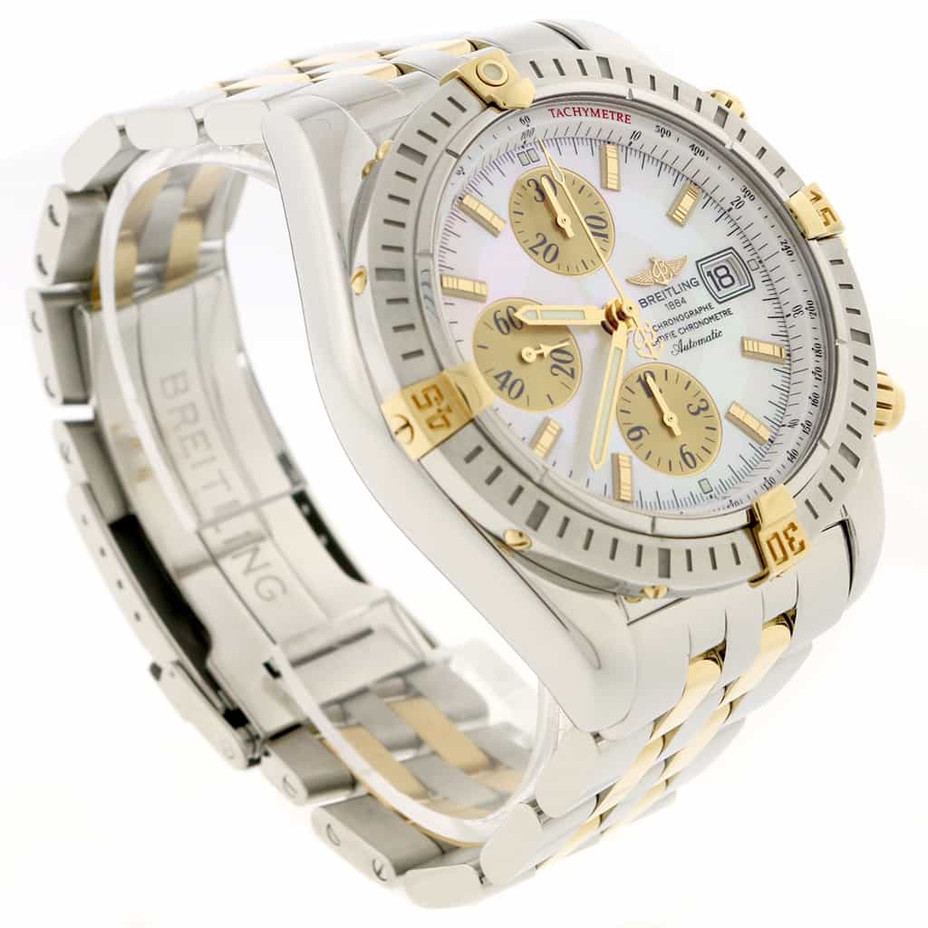 Breitling Chronomat Evolution 2-Tone Gold/Steel Original MOP Dial 44mm Chronograph Mens Watch B13356 - Image 3