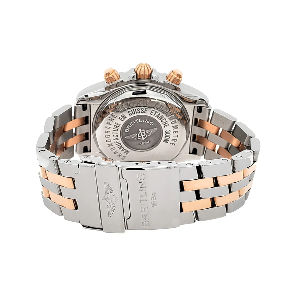 Breitling Chronomat Evolution 2-Tone Rose Gold/Steel Blue Dial 44mm Watch C13356 - Image 5