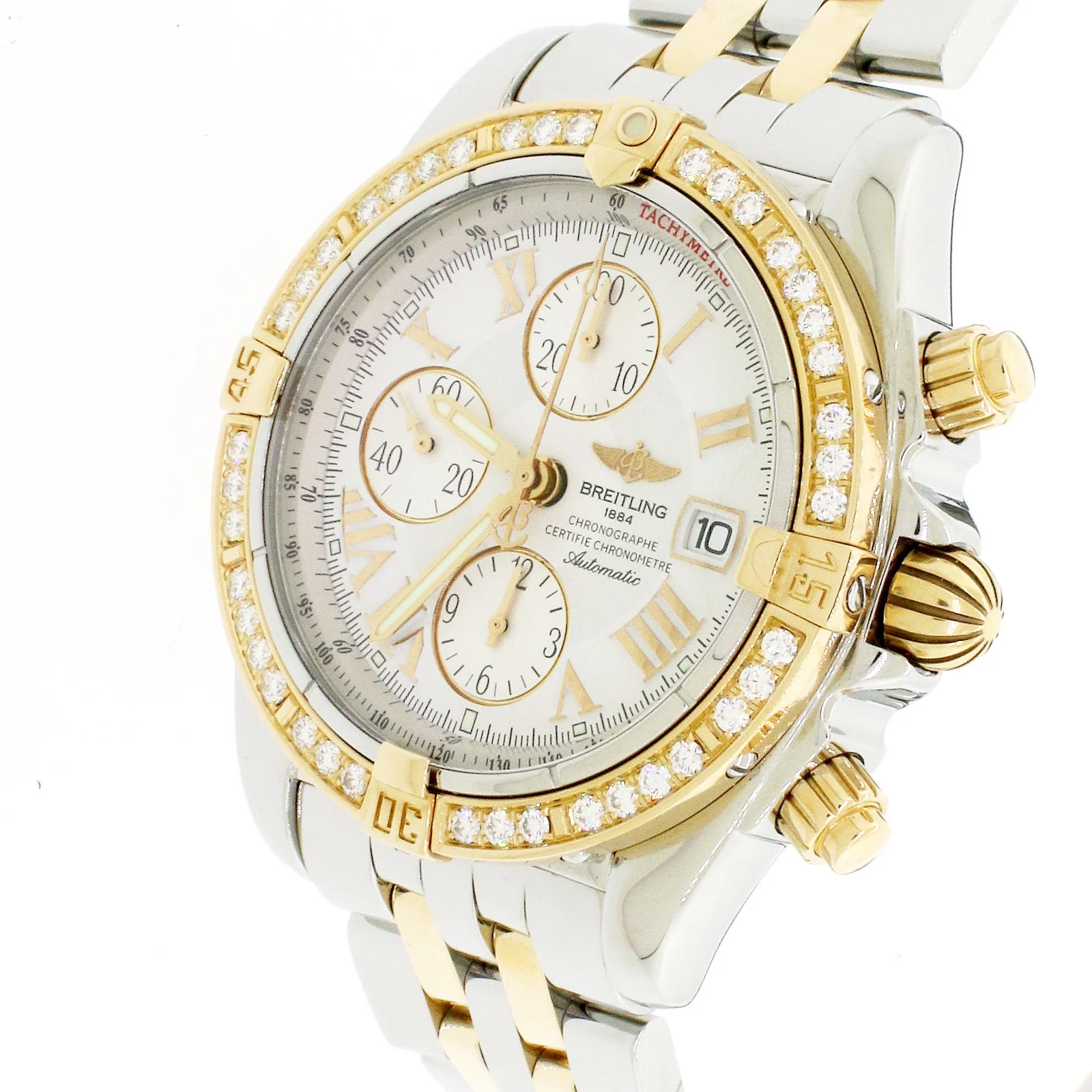 Breitling Chronomat Evolution 44mm Rose/Steel Watch C13356 Box Papers - Image 6