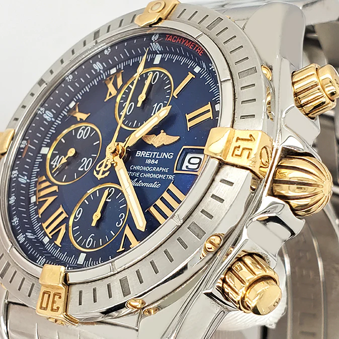 Breitling Chronomat Evolution 44MM Blue Dial Mens Watch B13356 - Image 5