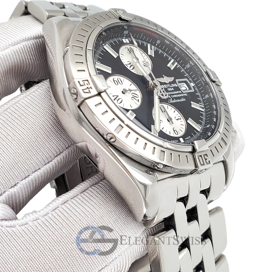 Breitling Chronomat Evolution Black Dial Chronograph 44mm Steel Watch A13356