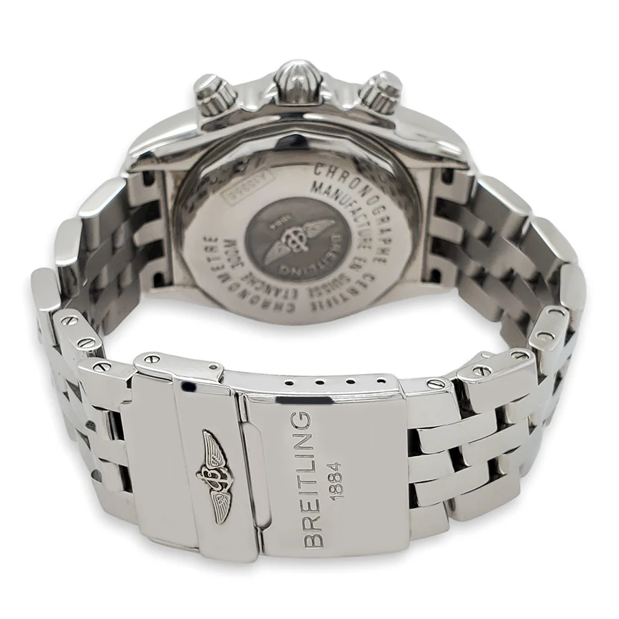Breitling Chronomat Evolution Chronograph 44mm Black Dial Stainless Steel Watch A13356 - Image 3