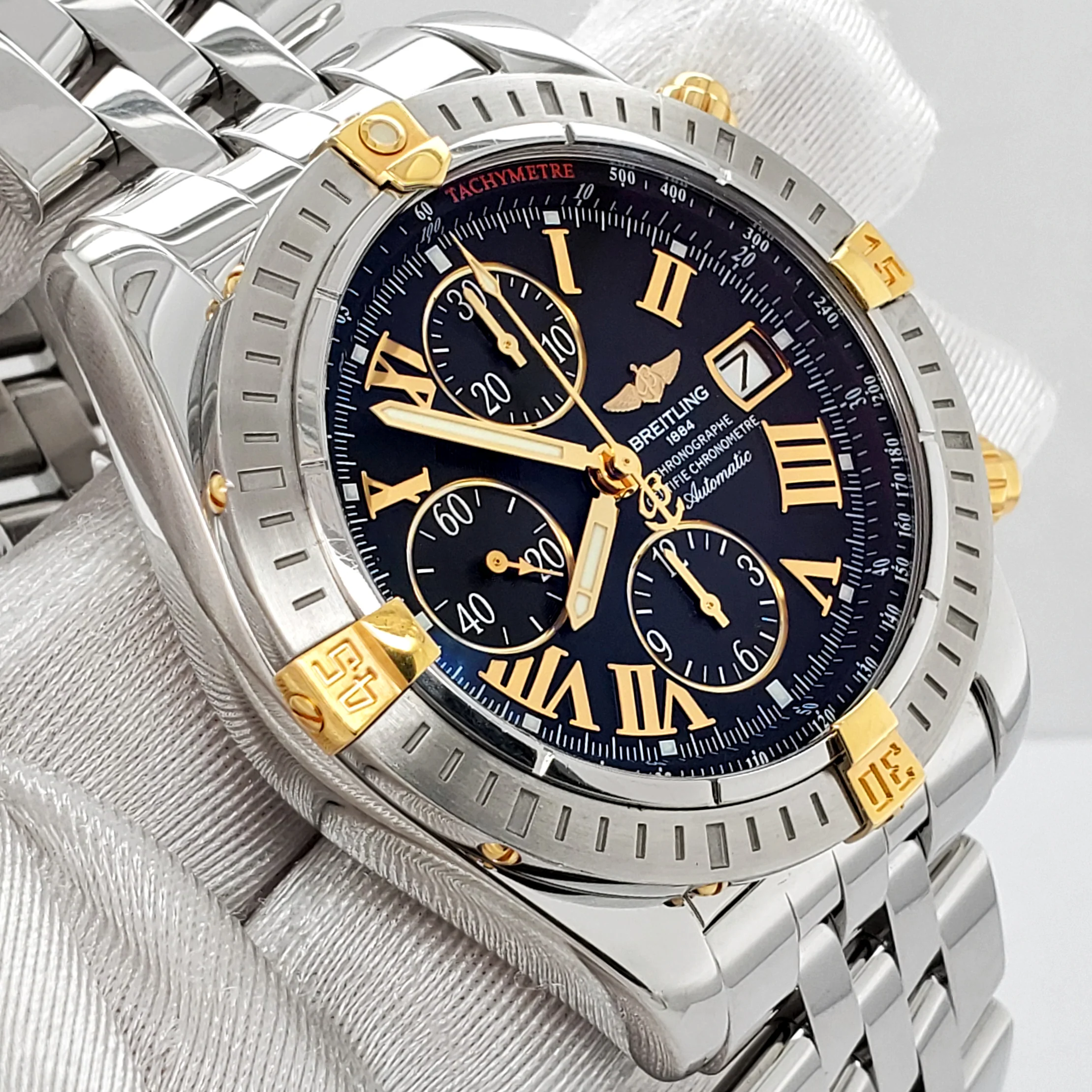 Breitling Chronomat Evolution Chronograph 44MM Black Dial Watch B13356 - Image 2