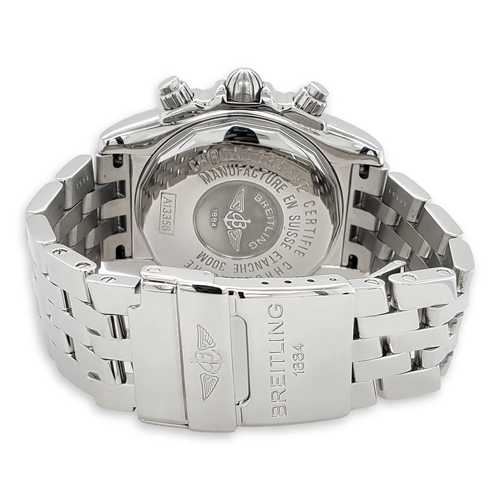 Breitling Chronomat Evolution Chronograph 44mm Gray Dial Steel Watch A13356 Box Papers - Image 5
