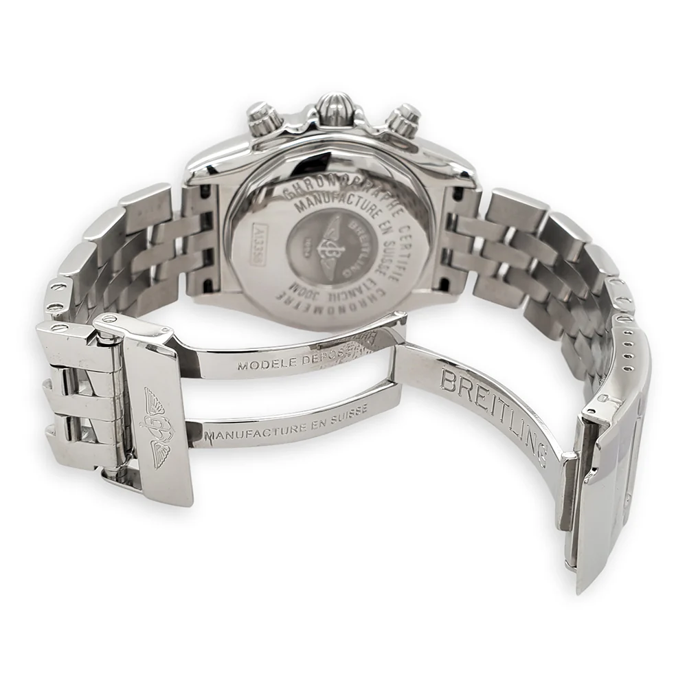 Breitling Chronomat Evolution Chronograph 44mm Gray Dial Steel Watch A13356 Box Papers - Image 6