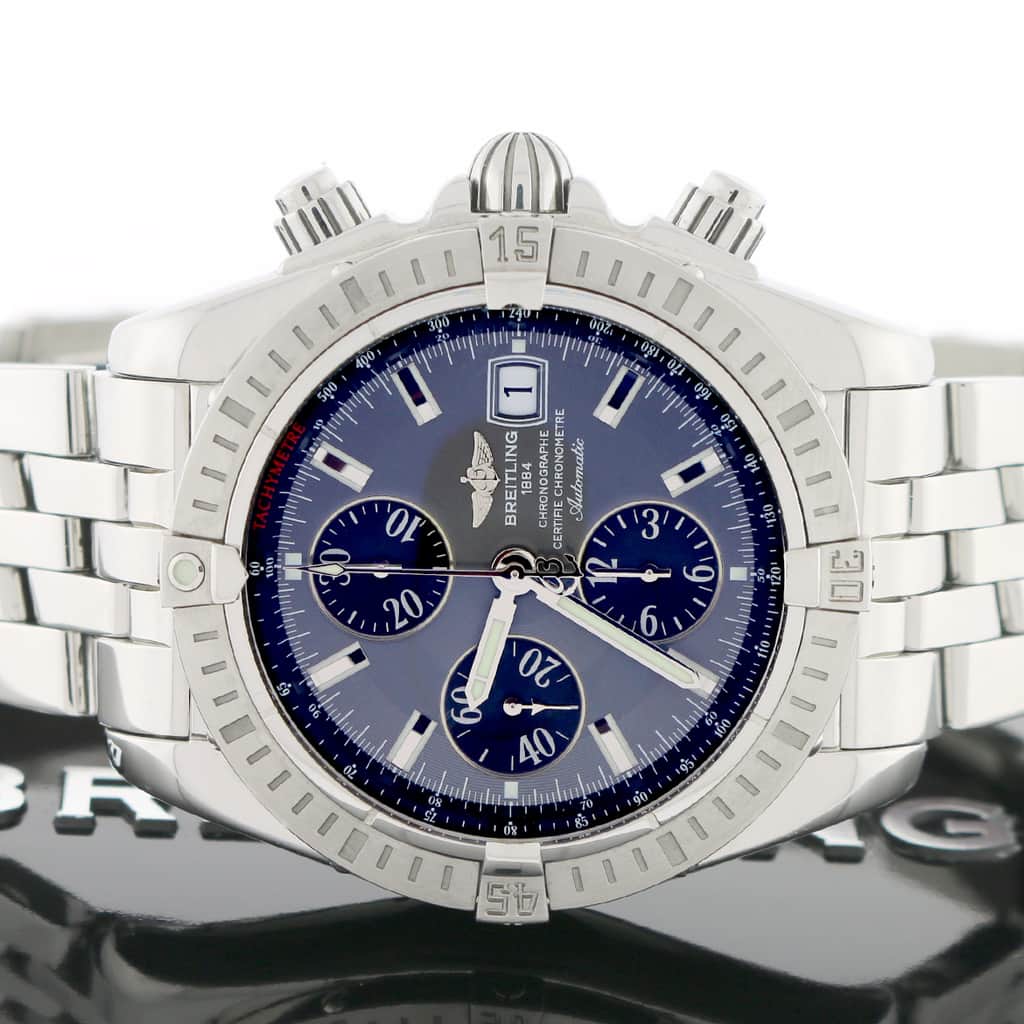 Breitling Chronomat Evolution Chronograph 44MM Grey Concentric Dial Automatic Stainless Steel Mens Watch A13356 - Image 2