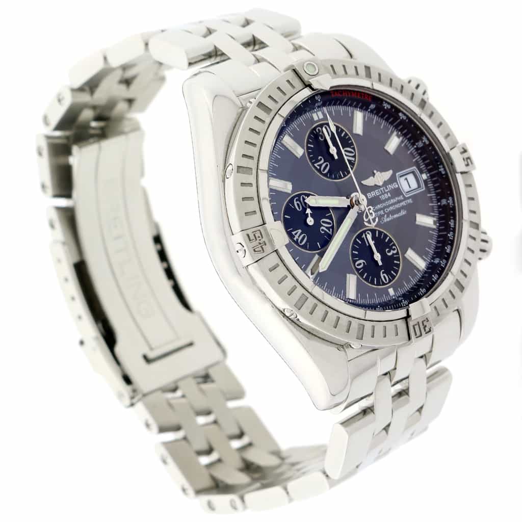 Breitling Chronomat Evolution Chronograph 44MM Grey Concentric Dial Automatic Stainless Steel Mens Watch A13356 - Image 4