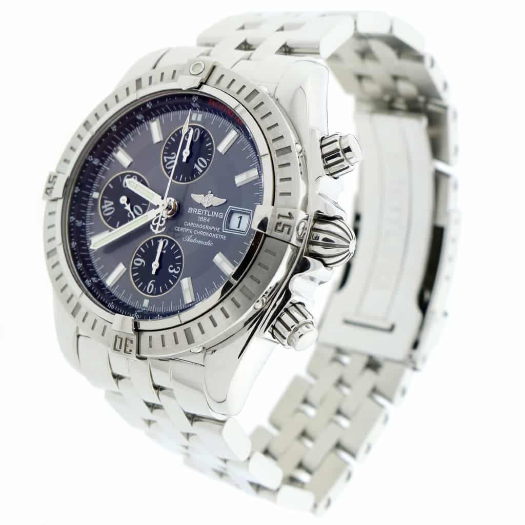 Breitling Chronomat Evolution Chronograph 44MM Grey Concentric Dial Automatic Stainless Steel Mens Watch A13356 - Image 5