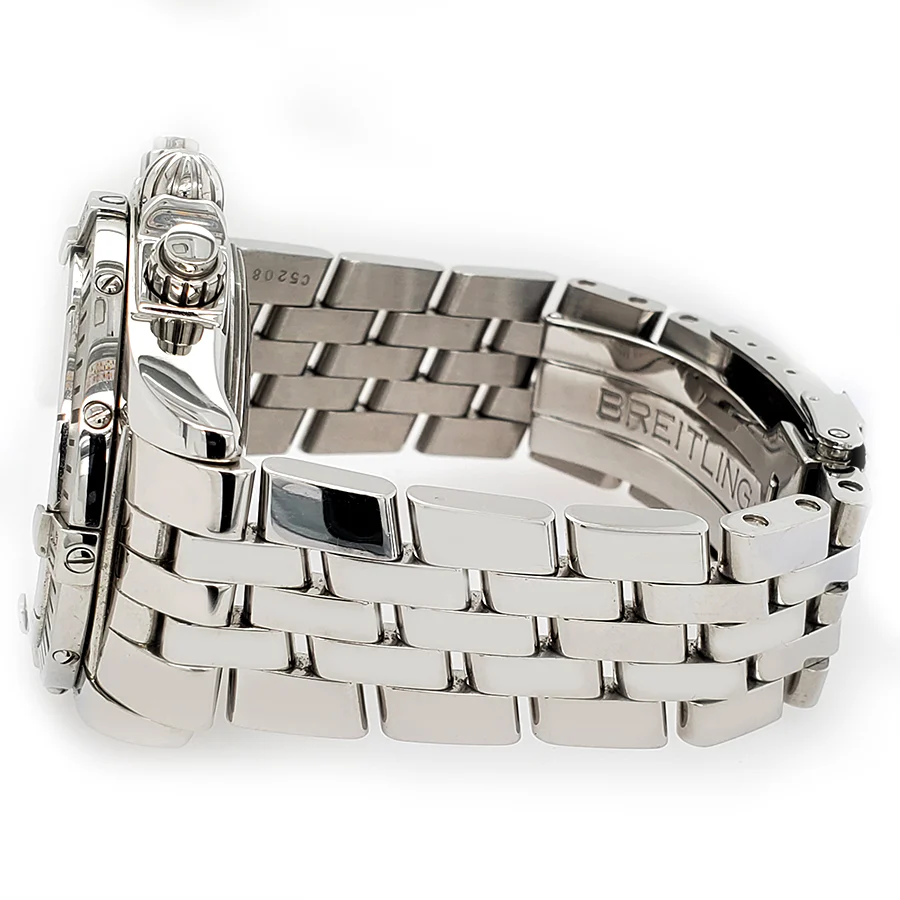 Breitling Chronomat Evolution Chronograph 44mm Silver Dial Stainless Steel Watch A13356 - Image 3