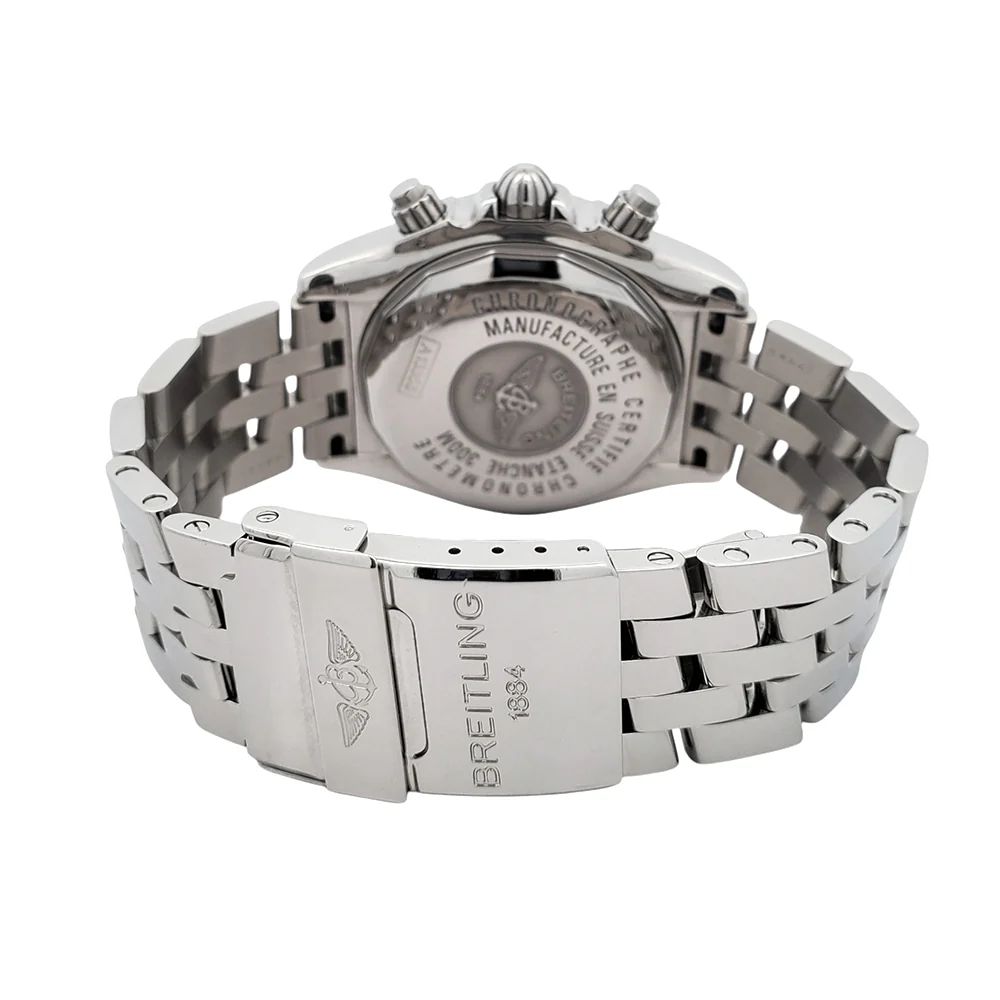 Breitling Chronomat Evolution Chronograph 44mm Silver Dial Steel Watch A13356 - Image 5