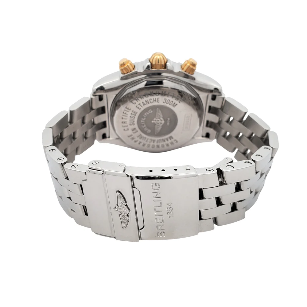 Breitling Chronomat Evolution Chronograph 44MM White MOP Dial Watch B13356 Box Papers - Image 5