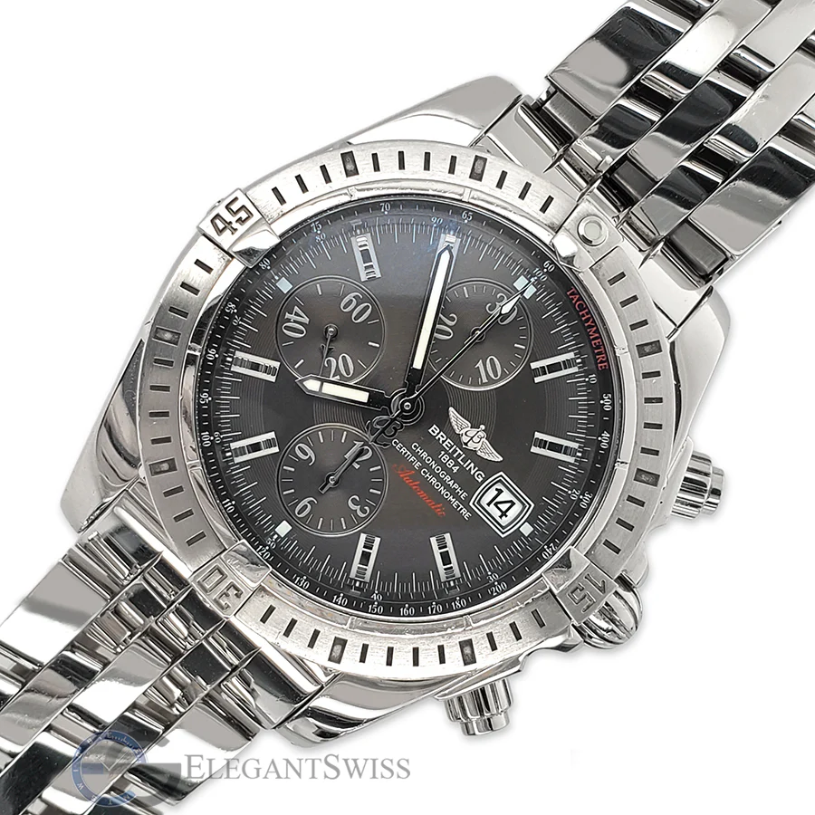 Breitling Chronomat Evolution Gray Dial Chronograph 44mm Steel Watch A13356