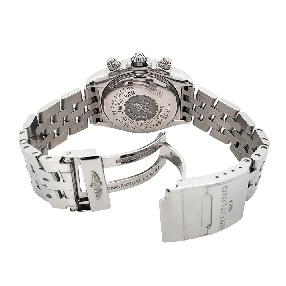 Breitling Chronomat Evolution White Dial Chronograph 44mm Stainless Steel Watch A13356 - Image 6
