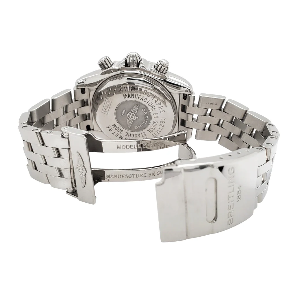 Breitling Chronomat Evolution White Dial Chronograph 44mm Stainless Steel Watch A13356 - Image 5