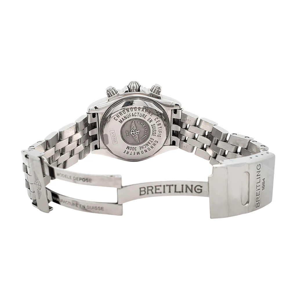 Breitling Chronomat Evolution White Dial Chronograph 44mm Steel Watch A13356 - Image 6