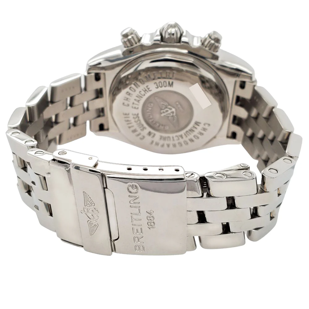 Breitling Chronomat Evolution White MOP Dial Chronograph 44mm Steel Watch A13356 Box Papers - Image 4