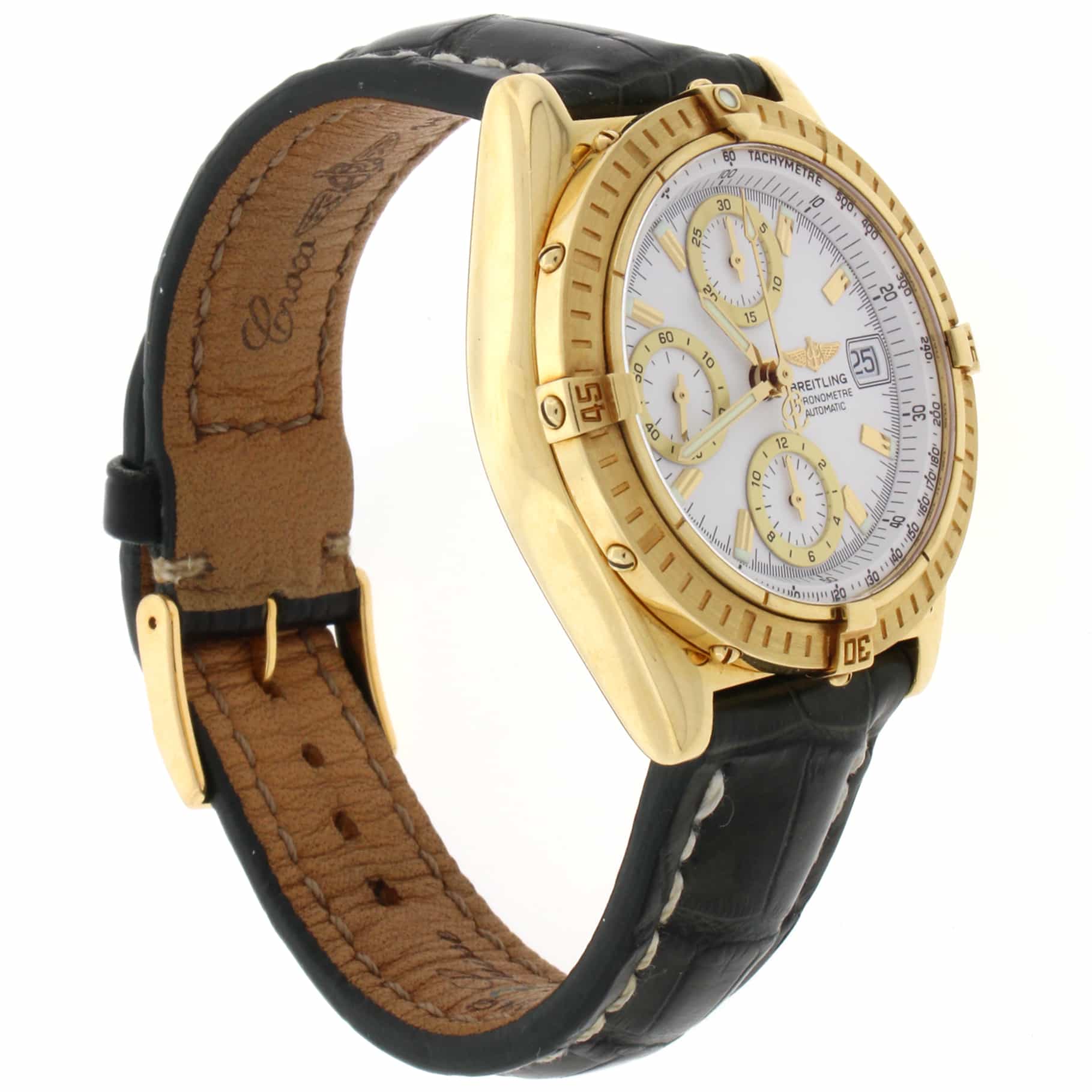 Breitling Chronomat Windrider 18K Yellow Gold 39MM Automatic Mens Watch K13352 - Image 4
